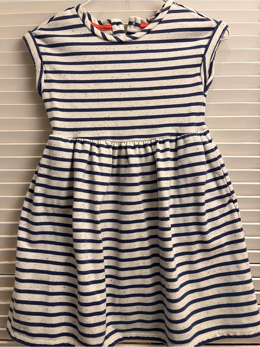 Cat & Jack White and Navy Striped Cotton Jersey Dress